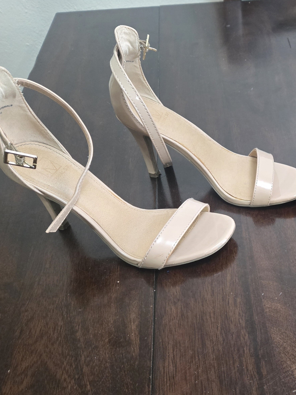 Classic Nude Ankle-Strap High Heel Sandals - Women